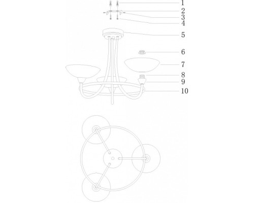 Люстра на штанге Moderli Lione V1200-3C