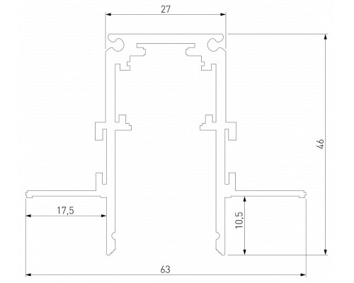 Трек встраиваемый Elektrostandard Slim Magnetic a067504