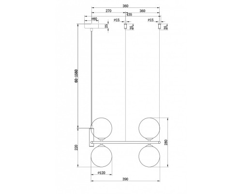 Подвесная люстра Maytoni Ring MOD013PL-04W