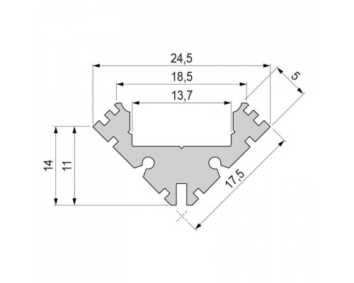 Профиль накладной Deko-Light AV-04-12 975411