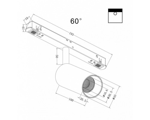 Светильник на штанге Maytoni Focus LED TR032-2-5W4K-W-B