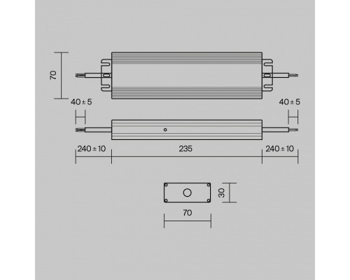 Блок питания с проводом Maytoni Power Supply Magnetic PSL008-150W-48V-IP67