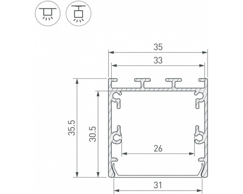 Профиль накладной Arlight SL-LINE 041832