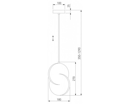 Подвесной светильник Eurosvet Lang 50225/1 LED черный