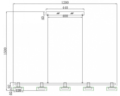 Подвесная люстра Stilfort Gloze 4009/02/05PL