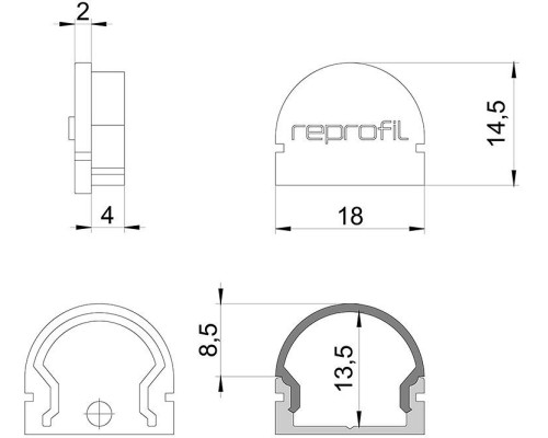 Набор из 10 заглушек для профиля Deko-Light R-AU-01-12 979510