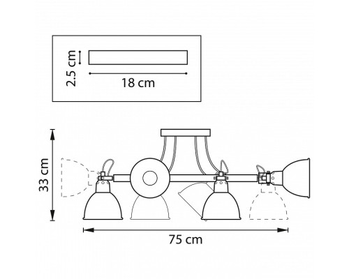 Люстра на штанге Lightstar Acrobata 761067