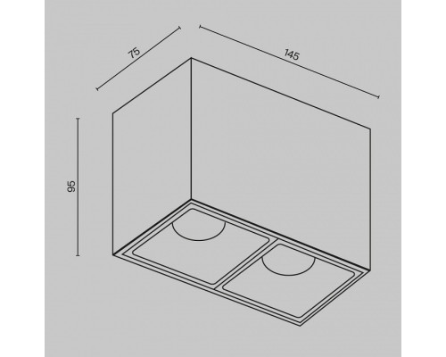 Накладной светильник Maytoni Alfa LED C065CL-02-L12W4K-B