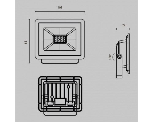 Настенно-потолочный прожектор Maytoni Flood FL001-L10B6K