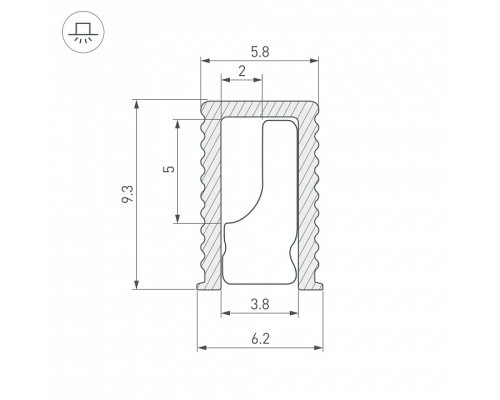 Профиль встраиваемый Arlight SL-MINI 044082