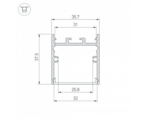 Профиль накладной Arlight SL-LINE 038362