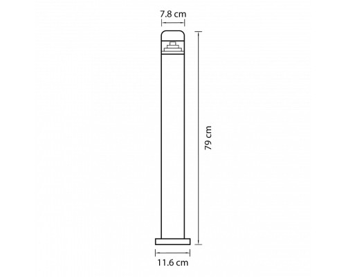 Наземный низкий светильник Lightstar Raggio 376707