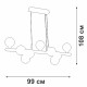 Подвесная люстра Vitaluce V49860 V49860-8/9S