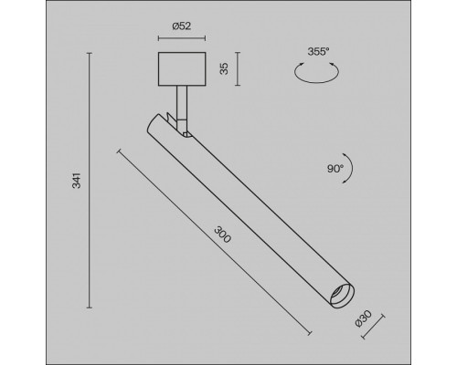 Светильник на штанге Maytoni Focus T C141CL-L300-6W4K-B