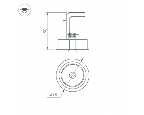 Встраиваемый светильник Arlight CL-SIMPLE-R78-9W Day4000 (WH, 45 deg) 028146