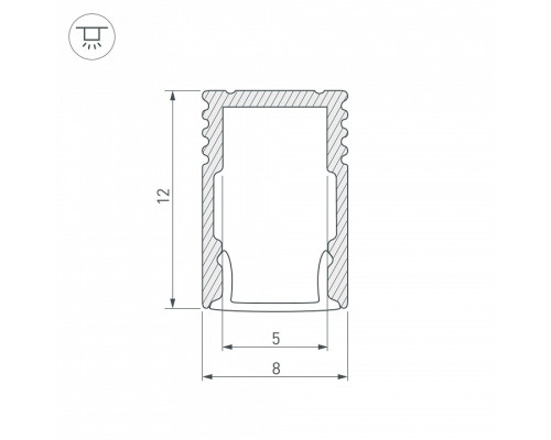 Профиль накладной Arlight SL-MINI 037107