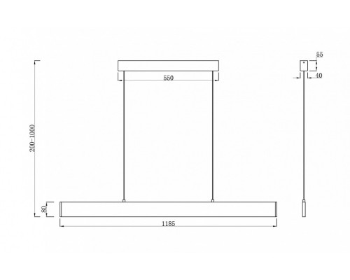 Подвесной светильник Maytoni Step P010PL-L30W4K