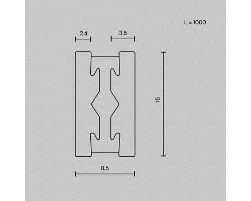 Трек накладной Maytoni Busbar trunkings Flarity TRX154-111B