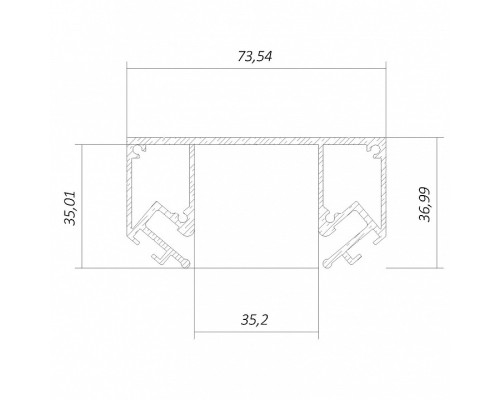 Профиль-держатель встраиваемый 6063 LINE3535 STC 0213402