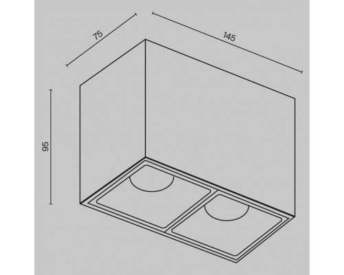 Накладной светильник Maytoni Alfa LED C065CL-02-L12W3K-B