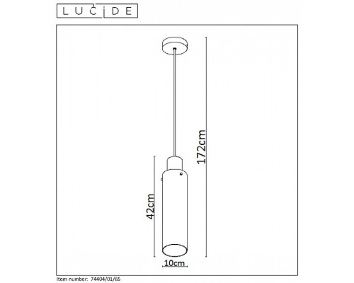 Подвесной светильник Lucide Orlando 74404/01/65