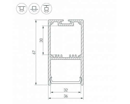 Профиль накладной Arlight SL-LINE 036197