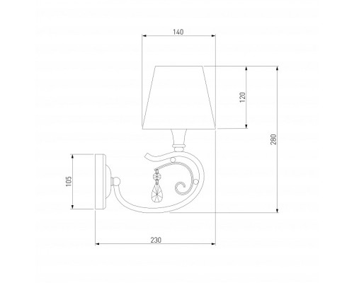 Бра Eurosvet Incanto 60069/1 серебро