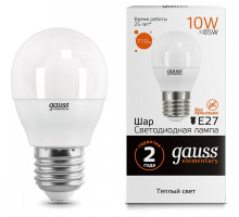 Лампа светодиодная Gauss LED Elementary Globe E27 10Вт 3000K 53210