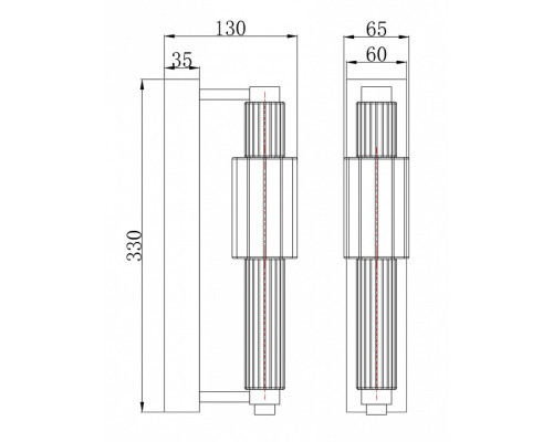 Бра Maytoni Verticale MOD308WL-L9CG3K