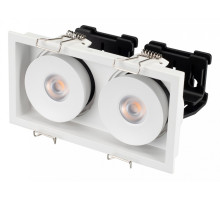 Встраиваемый светильник Arlight CL-SIMPLE-S148x80-2x9W Warm3000 (WH, 45 deg) 026876