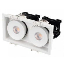 Встраиваемый светильник Arlight CL-SIMPLE-S148x80-2x9W Warm3000 (WH, 45 deg) 026876