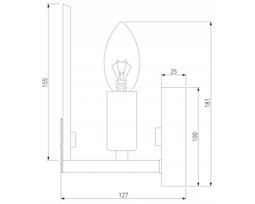 Бра Eurosvet Marble 60158/1 латунь