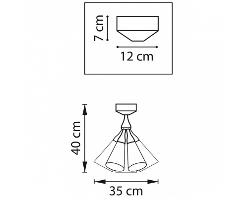 Люстра на штанге Lightstar Cone 757070