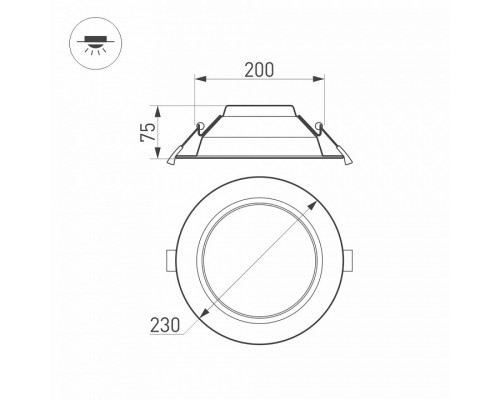 Встраиваемый светильник Arlight CYCLONE 022522(1)