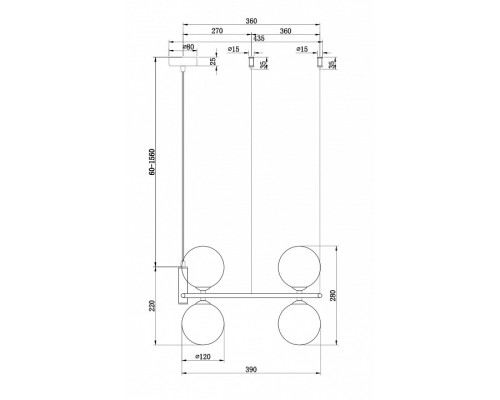 Подвесная люстра Maytoni Ring MOD013PL-04B