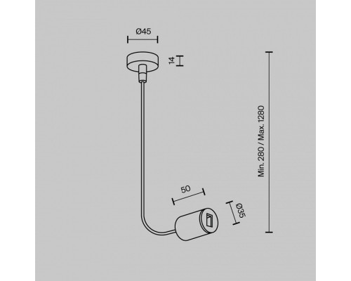 Токопровод концевой Maytoni Accessories for tracks Flarity TRA154C-SB1-B