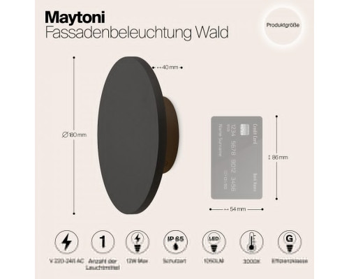 Накладной светильник Maytoni Wald O420WL-L12GF