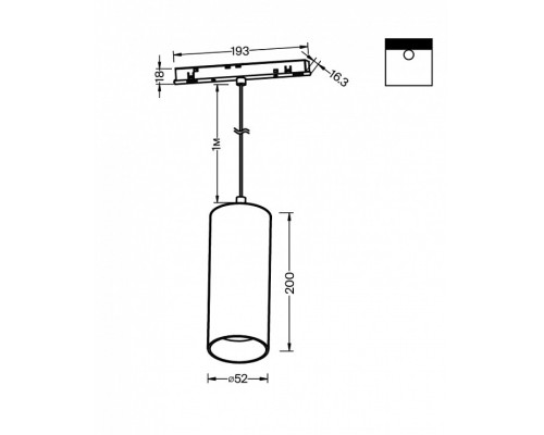 Подвесной светильник Maytoni Focus LED TR041-2-12W3K-B