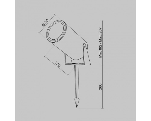 Наземный низкий светильник Maytoni Bern O050FL-L30W3K