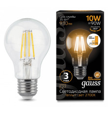 Лампа светодиодная Gauss LED Filament E27 10Вт 2700K 102802110-S