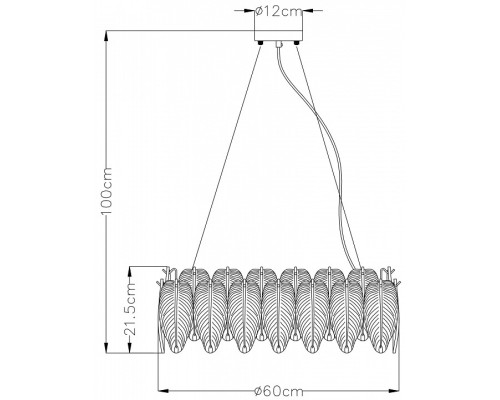 Подвесная люстра Arte Lamp Evie A4052SP-8SG