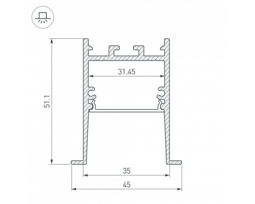 Профиль встраиваемый Arlight SL-COMFORT 031767