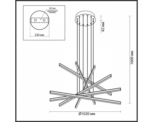 Подвесной светильник Odeon Light Rudy 3890/96L