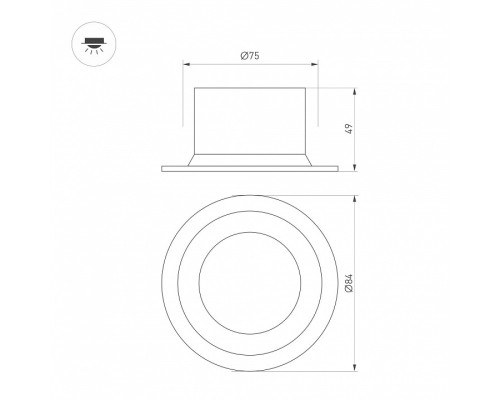 Встраиваемый светильник Arlight MS-DROP-BUILT 041461