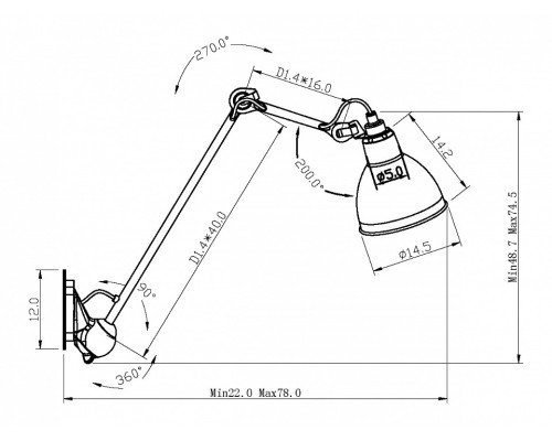 Бра Lightstar Loft 765617