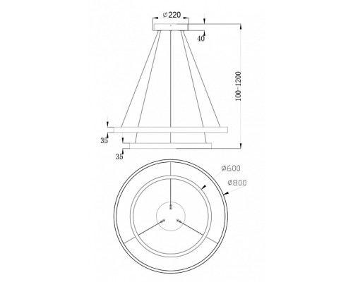 Подвесной светильник Maytoni Rim MOD058PL-L74BS4K