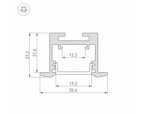 Профиль встраиваемый Arlight SL-LINE 033738