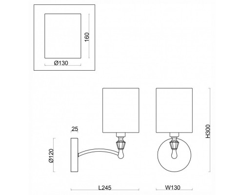 Бра Freya Riverside FR1007WL-01BS