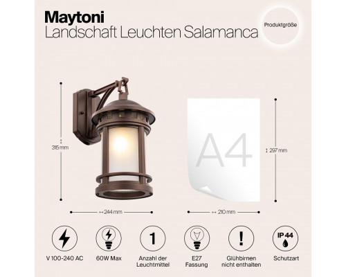 Светильник на штанге Maytoni Salamanca O031WL-01BR