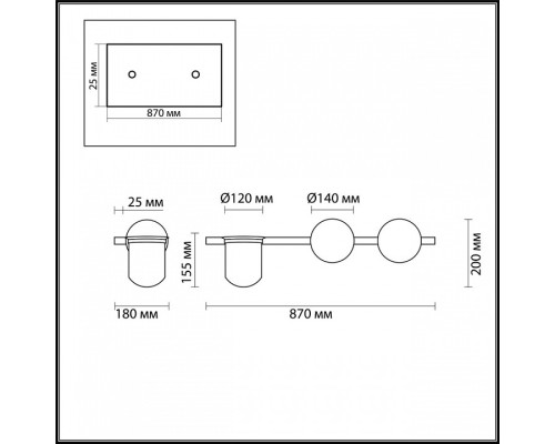 Бра Odeon Light Flower 4681/2W